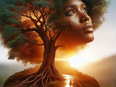 Mulher com raízes sólidas: