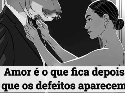 O amor é o que fica quando os defeitos aparecem