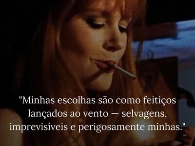 Minhas escolhas são como feitiços lançados ao vento